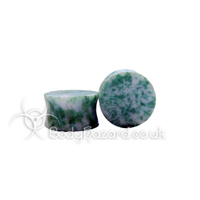 Spotted African Jade Stone Double Flared Plug Spotted African Jade Stone Double Flared Plug
