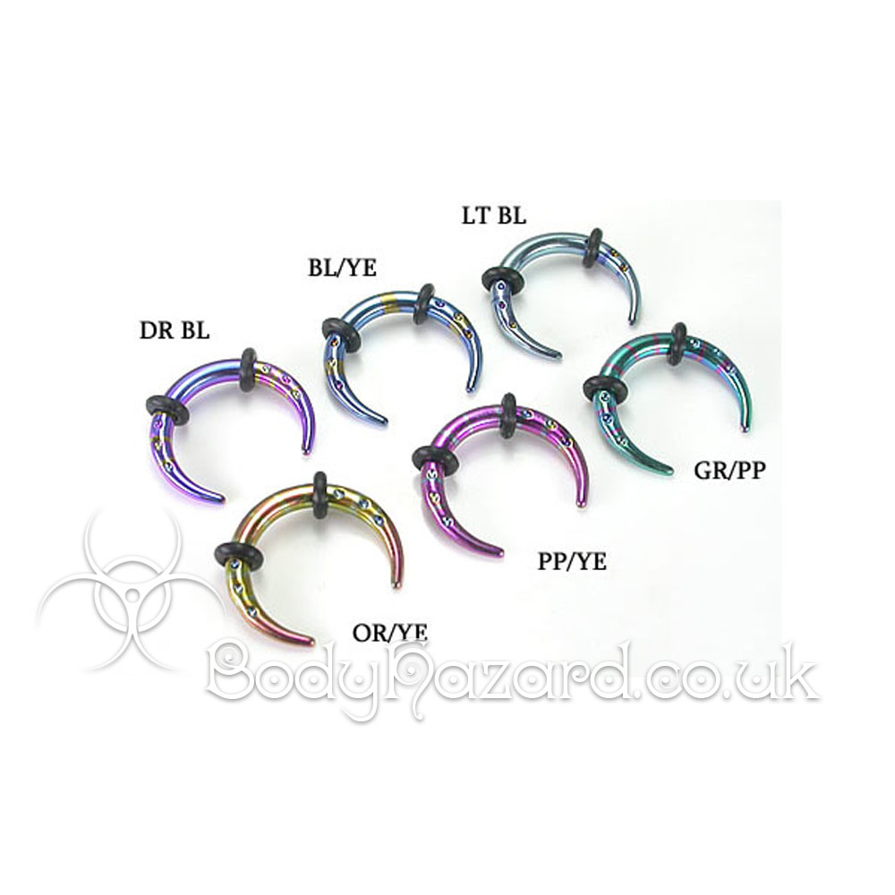 Stainless Steel Anodised Buffalo Claw Pincher 8g (3mm) Stainless Steel Anodised Buffalo Claw Pincher 8g (3mm)