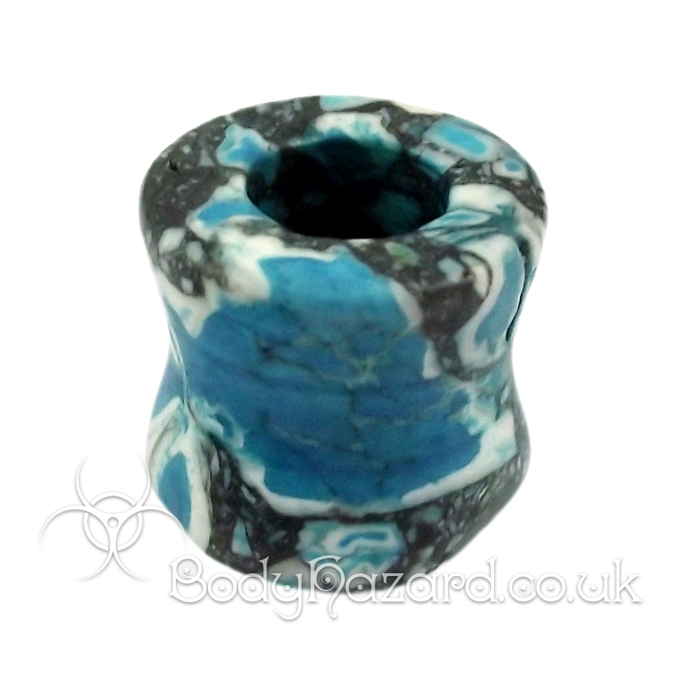 Blue Crazy Agate Stone Eyelets Blue Crazy Agate Stone Eyelets
