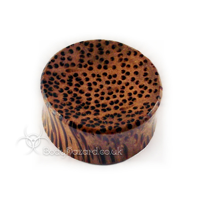 Coconut Wood Concave Double Flared Plugs Coconut Wood Concave Double Flared Plugs
