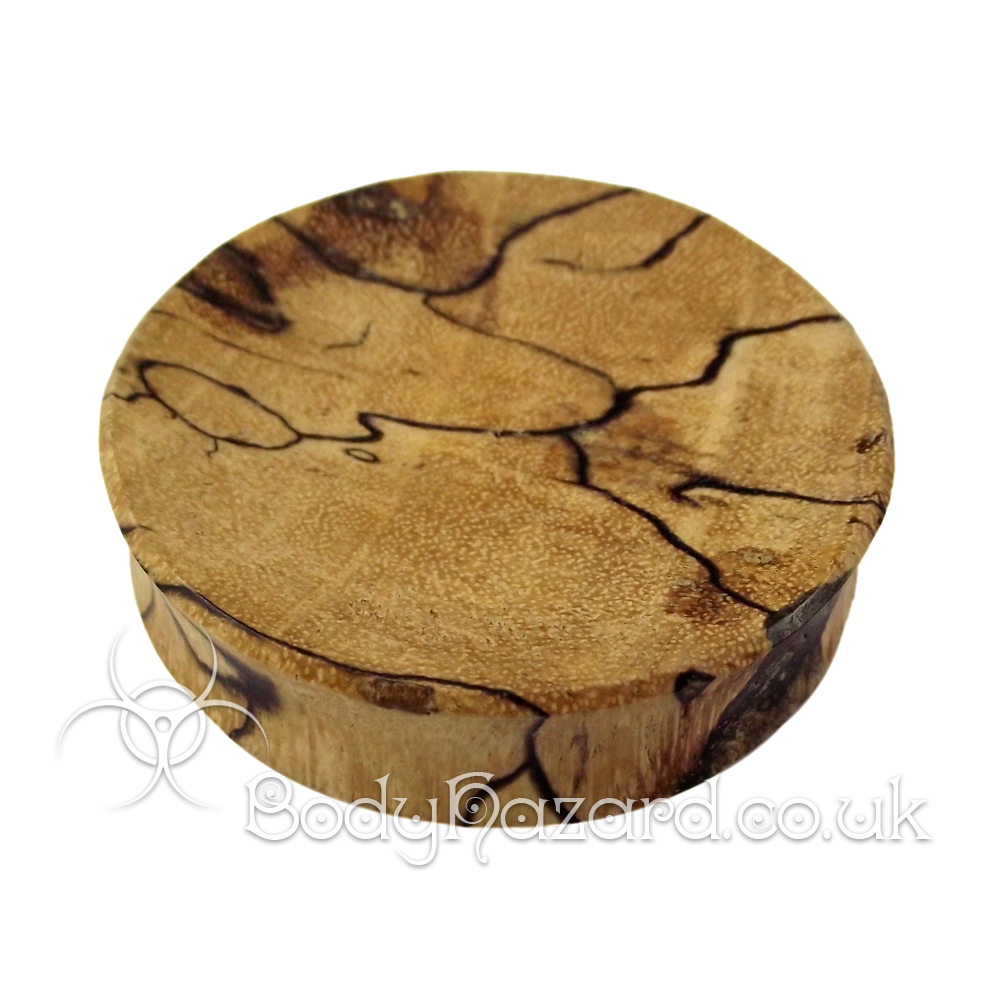 Spalted Tamarind Wood Concave Double Flared Plugs Spalted Tamarind Wood Concave Double Flared Plugs