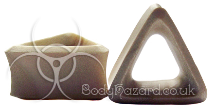 Crocodile Wood Triangle Double Flared Tunnels Crocodile Wood Triangle Double Flared Tunnels