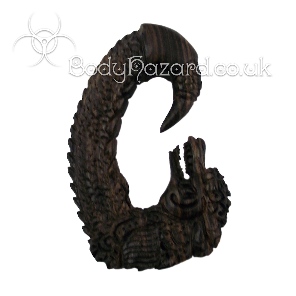 Balinese Ebony Wood Dragon Hook Balinese Ebony Wood Dragon Hook