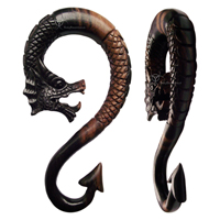 Ebony Wood Dragon S-Long Spirals Ebony Wood Dragon S-Long Spirals