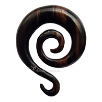 Ebony Wood Spirals with a Flick