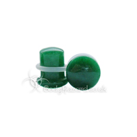 Dark Green Jade Stone Single Flared Ear Plug Dark Green Jade Stone Single Flared Ear Plug