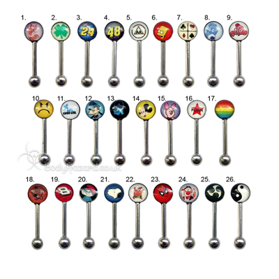 Logo Eyebrow Bar Curved Barbell Surgical Steel Logo Eyebrow Bar Curved Barbell Surgical Steel