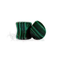Malachite Stone Teardrop Double Flared Plug Malachite Stone Teardrop Double Flared Plug