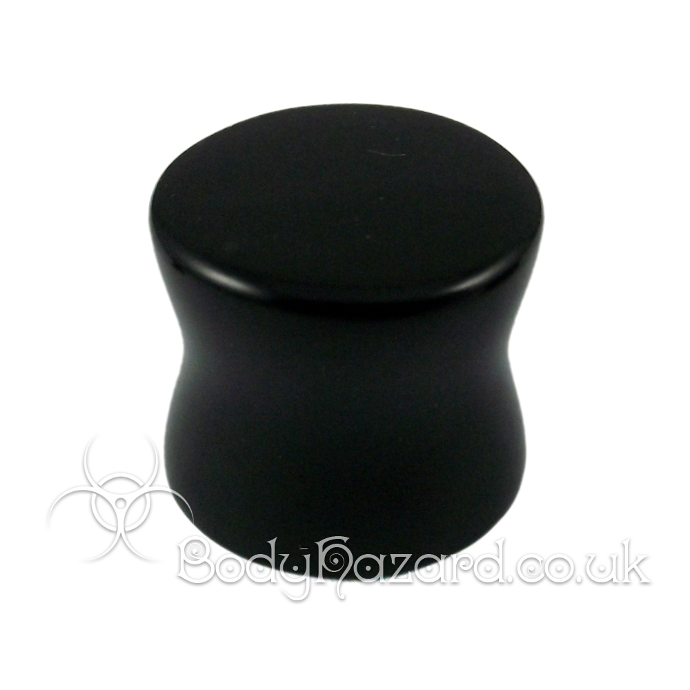 Black Onyx Stone Double Flared Ear Plug Black Onyx Stone Double Flared Ear Plug