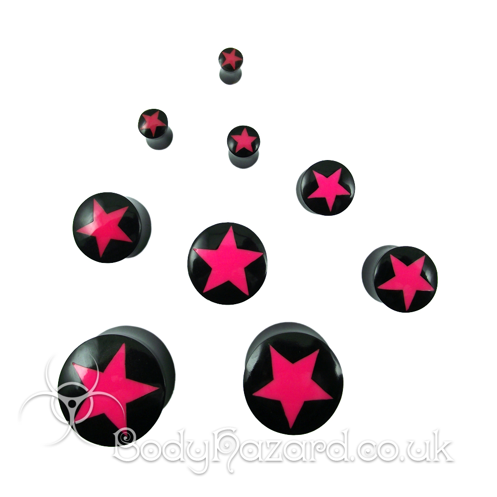 Buffalo Horn Hot Pink Star Plug Buffalo Horn Hot Pink Star Plug
