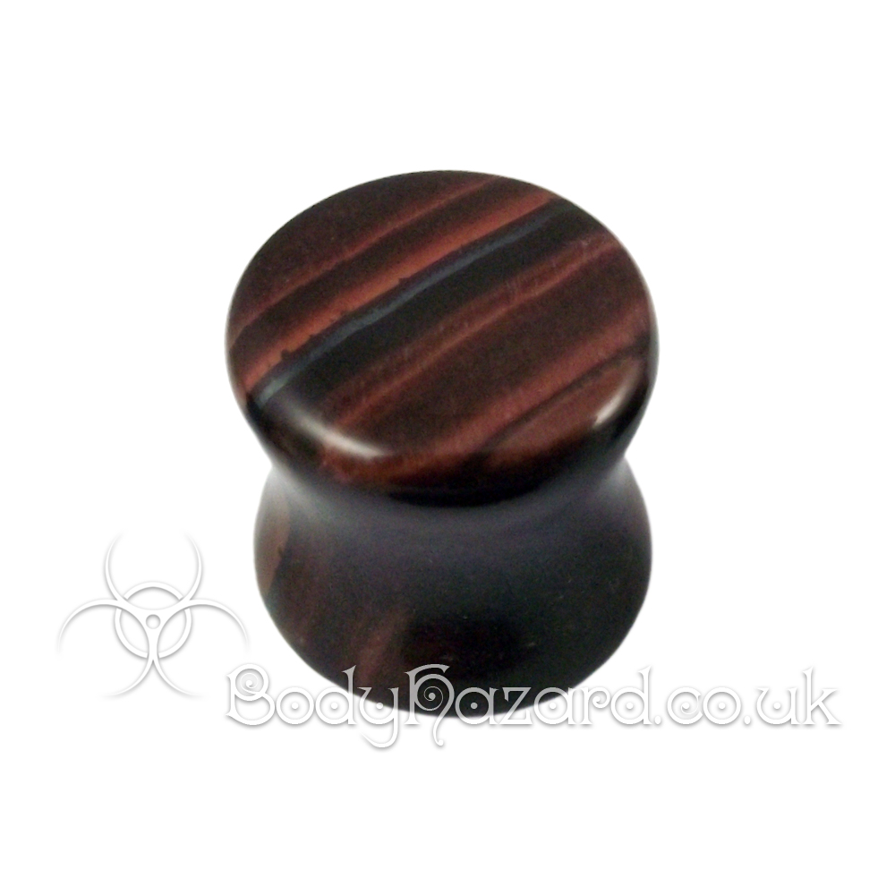 Red Tigers Eye Stone Double Flared Ear Plug Red Tigers Eye Stone Double Flared Ear Plug