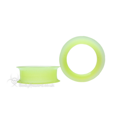Green Silicone Eyelet Round Shape Tunnel Earskin Green Silicone Eyelet Round Shape Tunnel Earskin