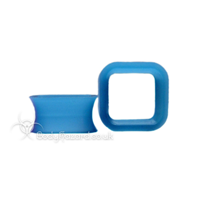 Blue Square Silicone Eyelet Cube Shape Tunnel Blue Square Silicone Eyelet Cube Shape Tunnel