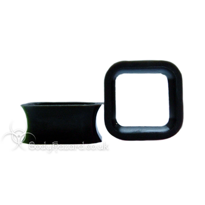 Black Square Silicone Eyelet Cube Shape Tunnel Black Square Silicone Eyelet Cube Shape Tunnel