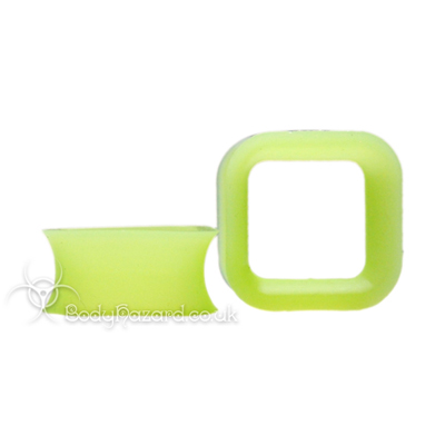 Green Square Silicone Eyelet Cube Shape Tunnel Green Square Silicone Eyelet Cube Shape Tunnel