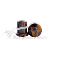 Yellow Tigers Eye Stone Single Flared Ear Plug Yellow Tigers Eye Stone Single Flared Ear Plug