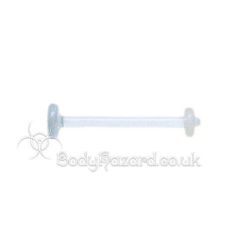 Clear Retainer Tongue Bar 14G (1.6mm)