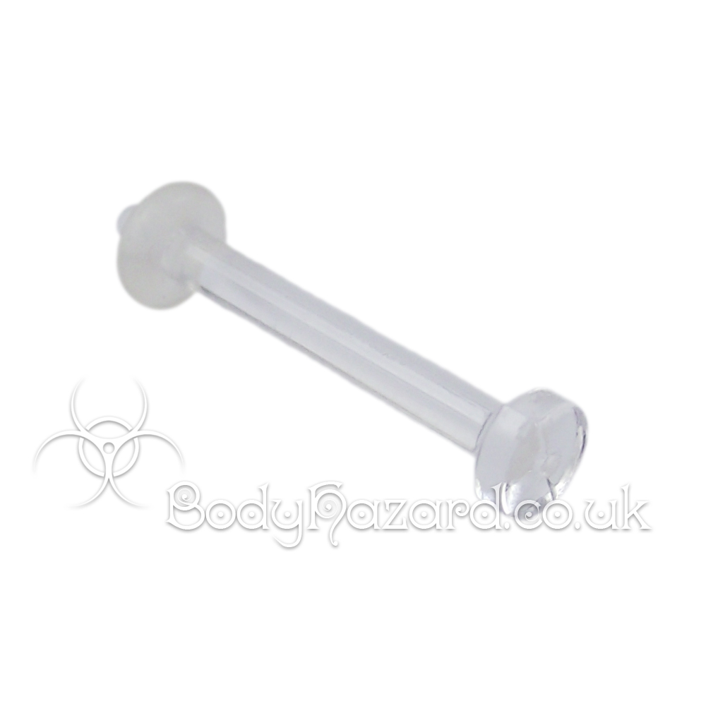 Clear Retainer Tongue Bar 12G 2mm