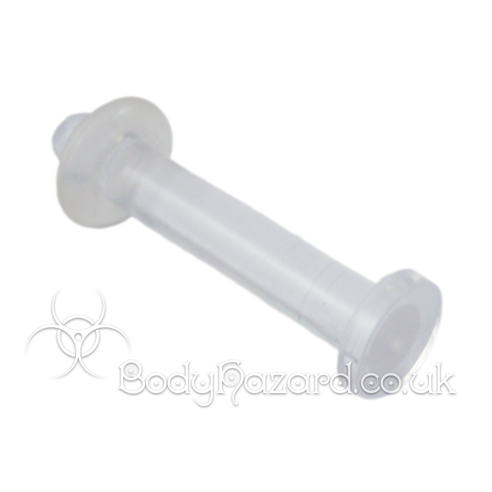 Clear Retainer Tongue Bar 8G 3mm