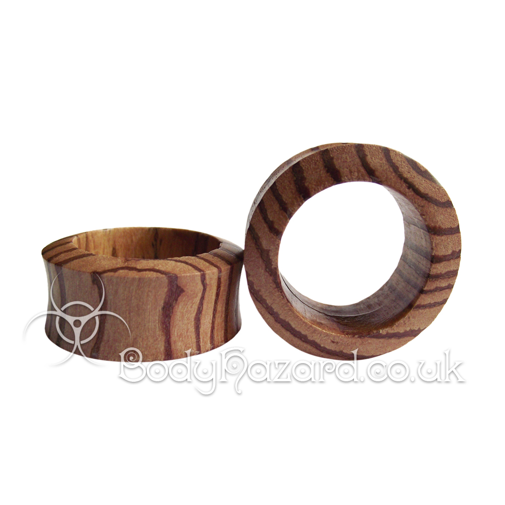 Zebra Wood Double Flared Eyelets Zebra Wood Double Flared Eyelets